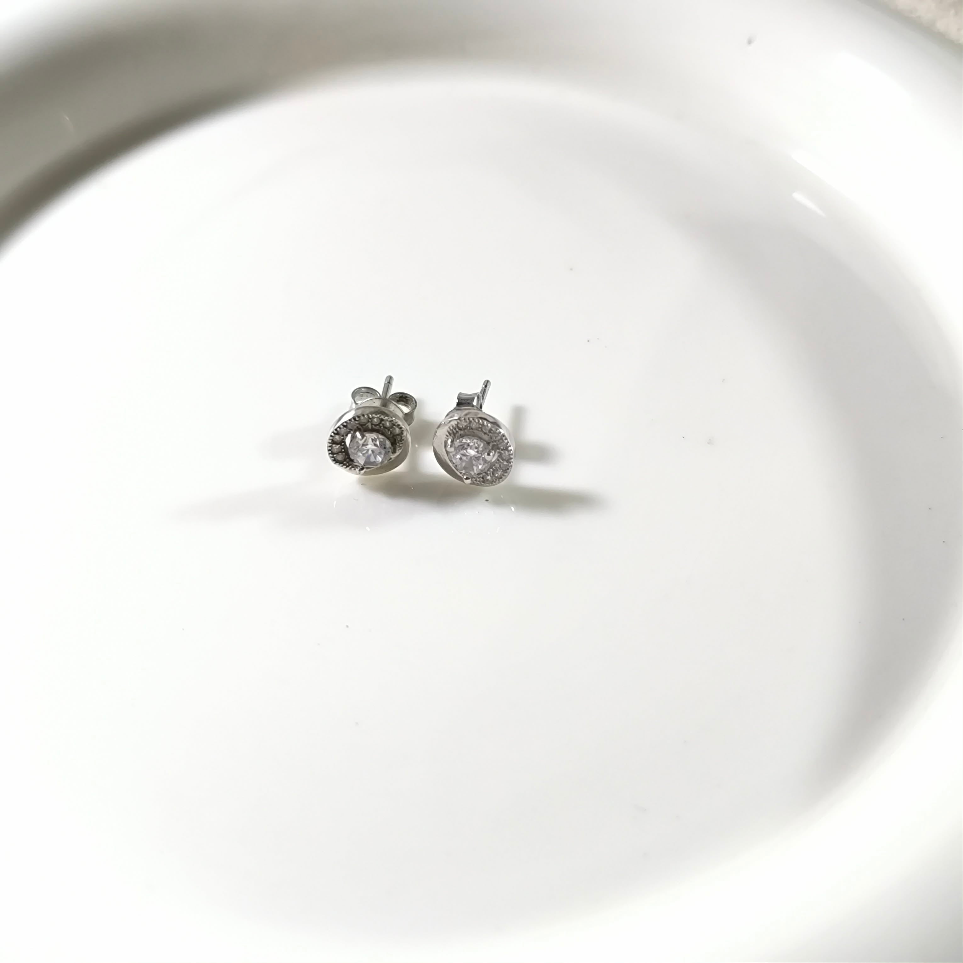 Boucles d’Oreilles Argent Zircon Halo Élégance Intemporelle