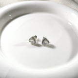 Boucles d’Oreilles Argent Trinité Éclat – Zircon Triangle Luxe