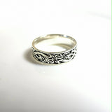 Bague Homme Argent 925 Gravure Vintage Élégante