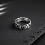 Bague Homme Argent 925 Style Chaîne Élégante