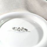 Boucles d’Oreilles Argent Aile Cristal – Élégance Moderne Zircon