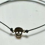 Bracelet CN Tête de Mort Chic – Plaqué Or Ajustable