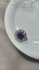 Bague Antique Élégance – Argent et Bronze avec Pierre Violette