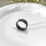 Bague Homme Noire Moderne – Design Géométrique Élégant