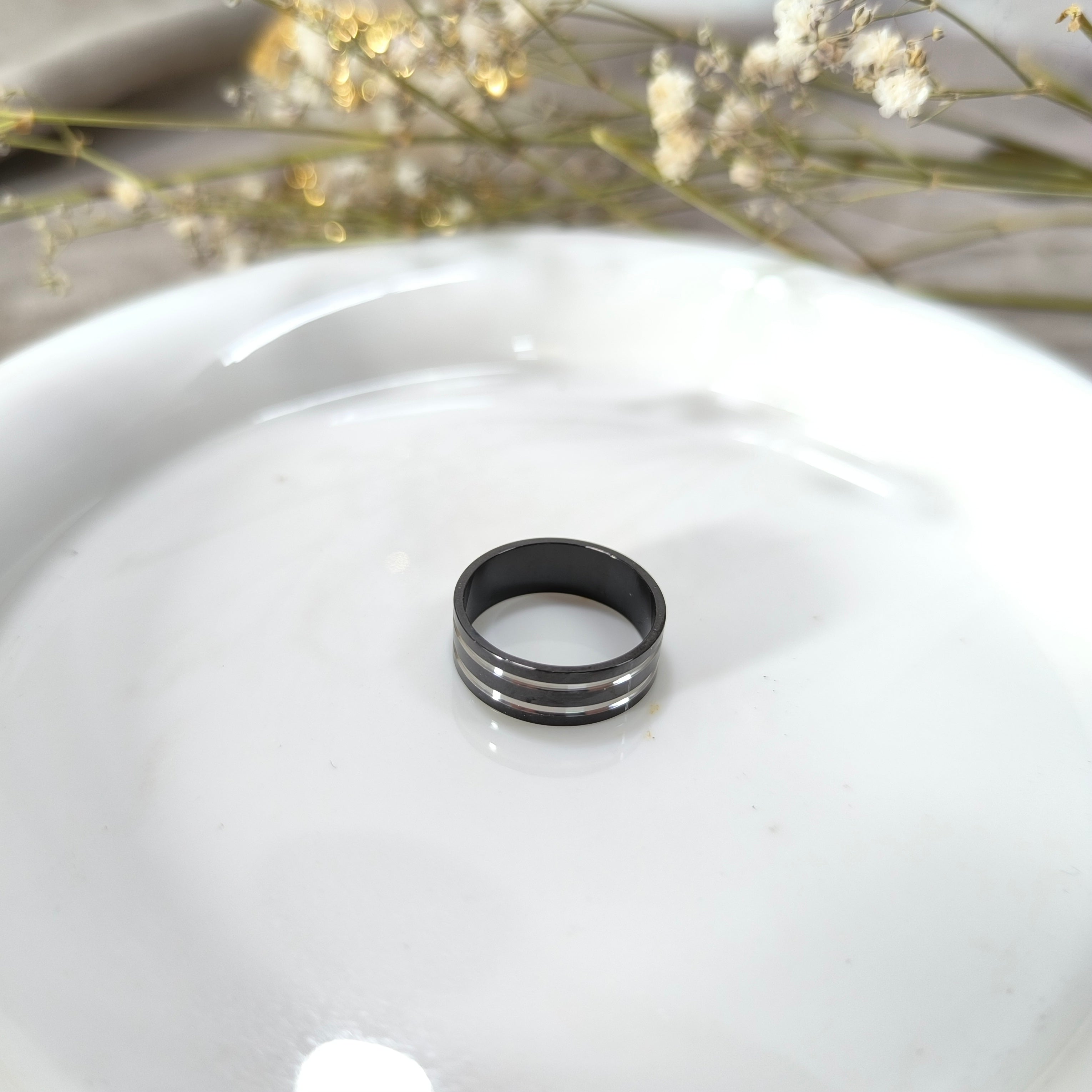 Bague Élégance Prestige – Acier Noir Premium