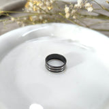 Bague Élégance Prestige – Acier Noir Premium