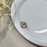 Bague Symbole Paix Minimaliste – Plaqué Or CN – Garantie 10 Ans