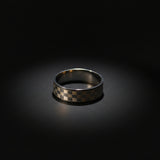 Bague Homme Argentée – Design Moderne Texturé