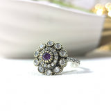 Bague Antiques Impériales en Argent & Bronze – Pierres de Couleur