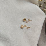 Boucles d’Oreilles Rose Élégante Plaqué Or Xuping