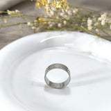 Bague Homme Argentée – Design Moderne Texturé