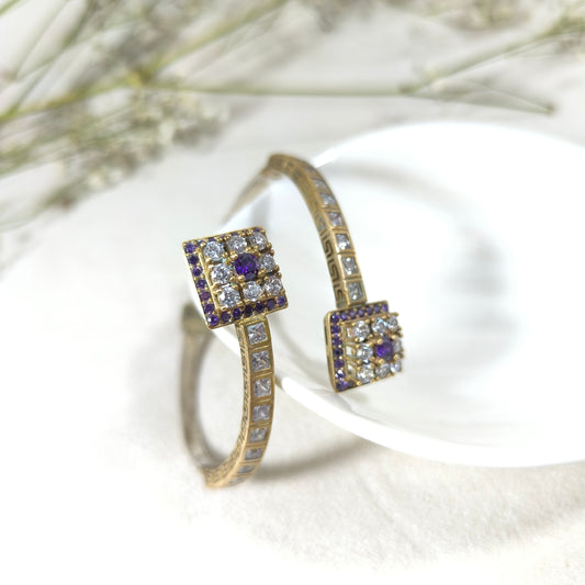 Bracelet Antique Élégance Royale – Argent et Bronze avec Pierres Colorées