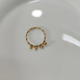 Bague Perles Suspendues Élégante – Plaqué Or CN – Garantie 10 Ans