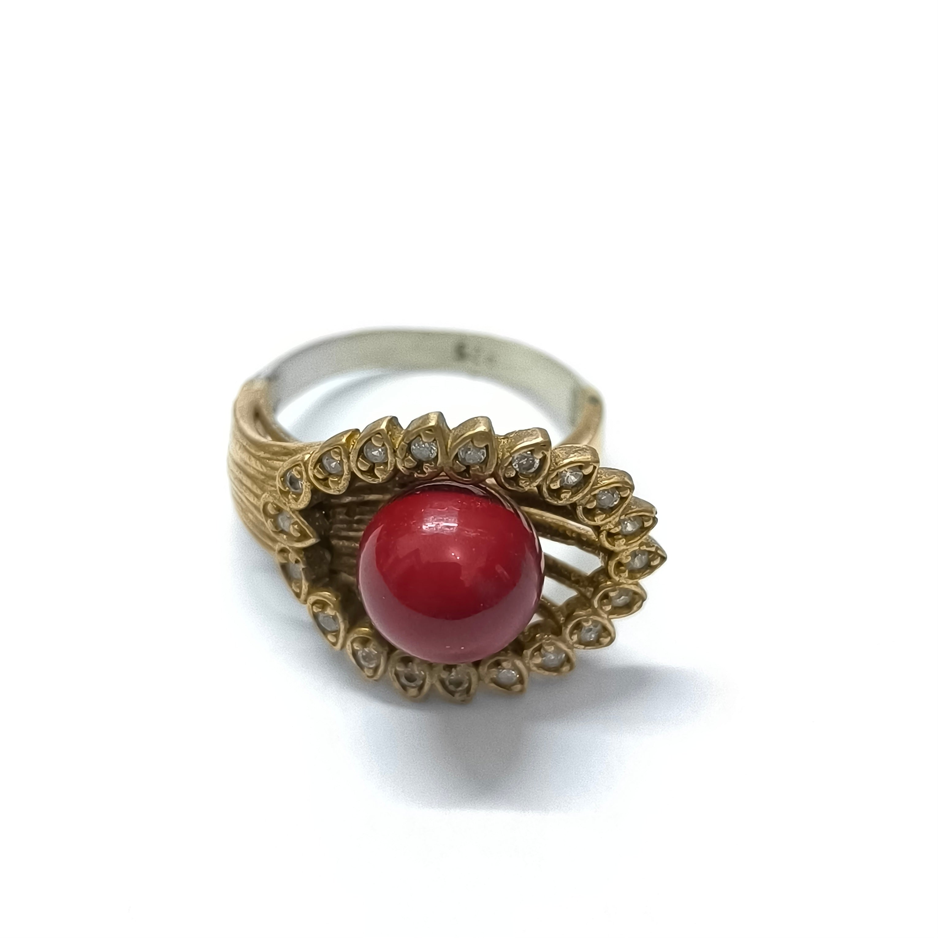 Bague Antique Perle Royale en Argent & Bronze