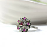 Bague Antiques Impériales en Argent & Bronze – Pierres de Couleur