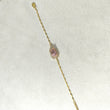 Bracelet Élégance Carrée – Pierre Centrale & Dorée (Bleu, Blanc, Rose)