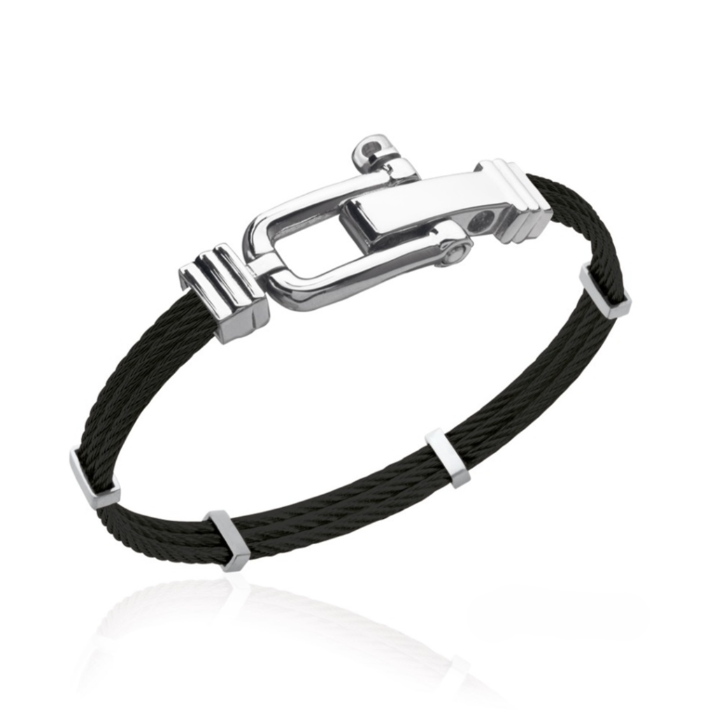 Bracelet jonc rigide en acier Inoxydable homme