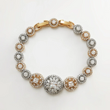 Gourmette Luxe Éclat Royal – Plaqué Or & Zirconiums Brillants