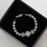 Gourmette Luxe Éclat Royal – Plaqué Or & Zirconiums Brillants