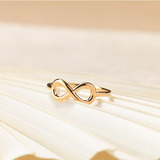 Bague infini en plaqué or – Garantie 10 ans