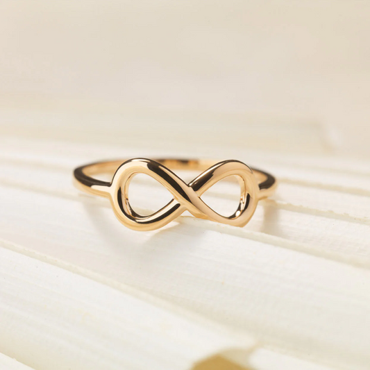 Bague infini en plaqué or – Garantie 10 ans