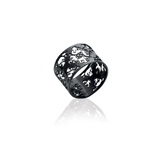 Bague Large Noire Ajournée – Élégance & Originalité Acier inoxydable