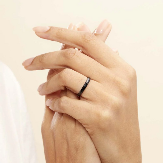 Bague Pilar Petite Ceramique Noir Céramique