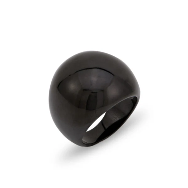 Bague Dome en Céramique – Élégance Intemporelle et Design Audacieux